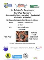 Plakat 3. Driedorfer Sportnacht